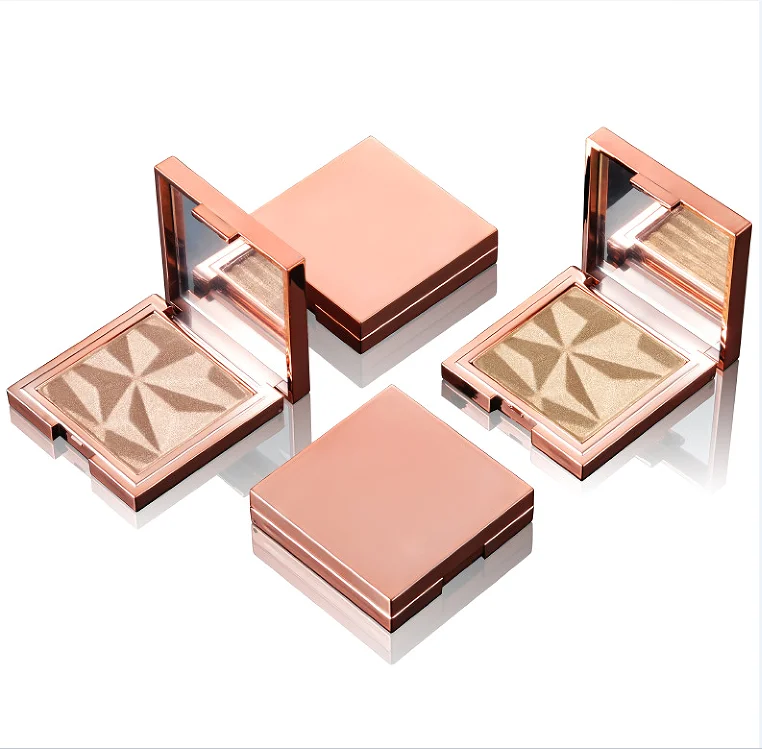 Частная этикетка однотонные блестящие туфли; Нажатии Высокая Зажигалка для макияжа мерцающие средство, макияж для лица, бронзер, уход за кожей лица пигмент косметика осветитель хайлайтер палитра