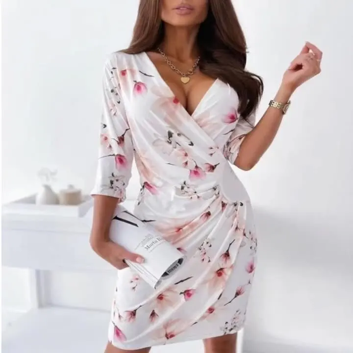 Summer Plus Size Magicmk Women Casual Dress Party Office Street Wear Print Floral Dresses