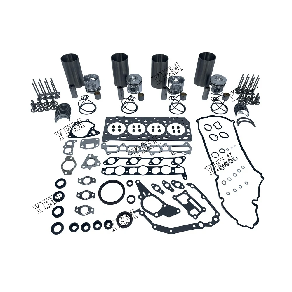 4D56 Overhaul Kit With Bearings Set Piston Rings Full Gasket Set Valve Liner Kit for Mitsubishi