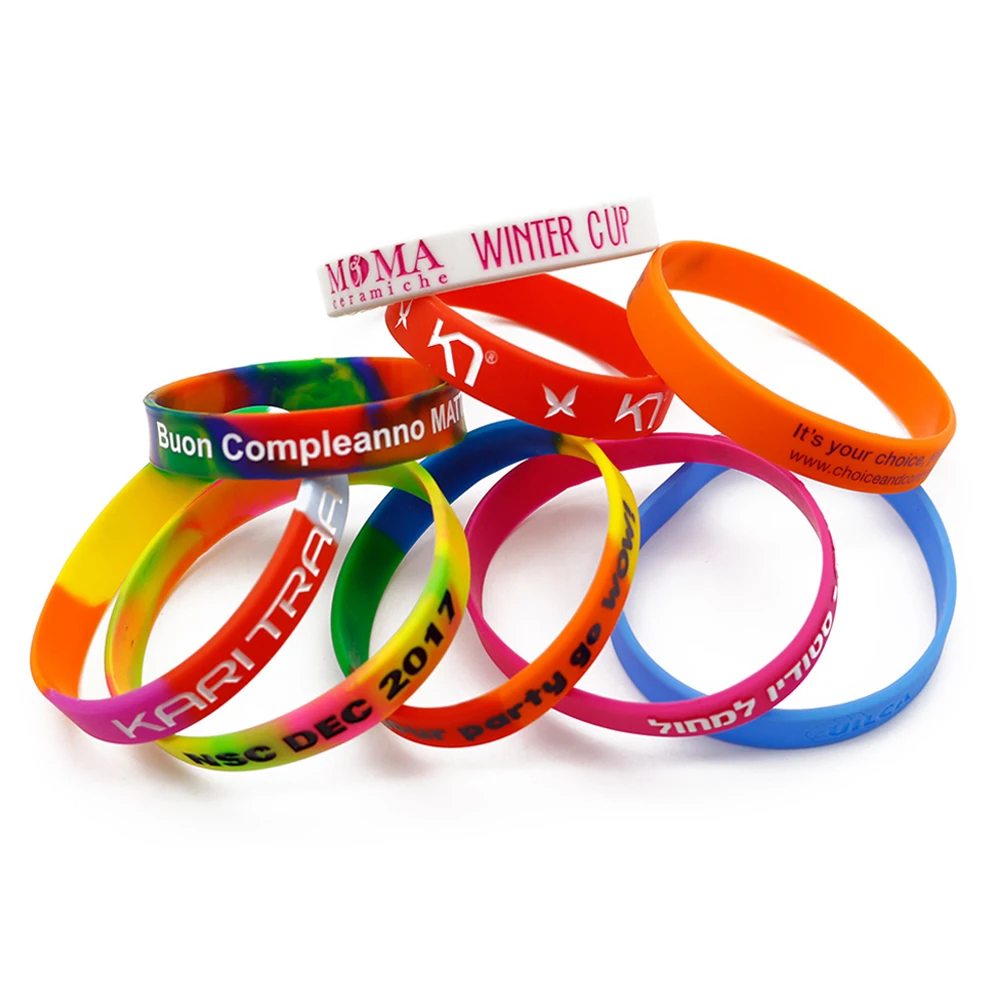 With Name Custom Rubber Bracelets Personalized Silicone