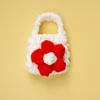 Red flower-white bag