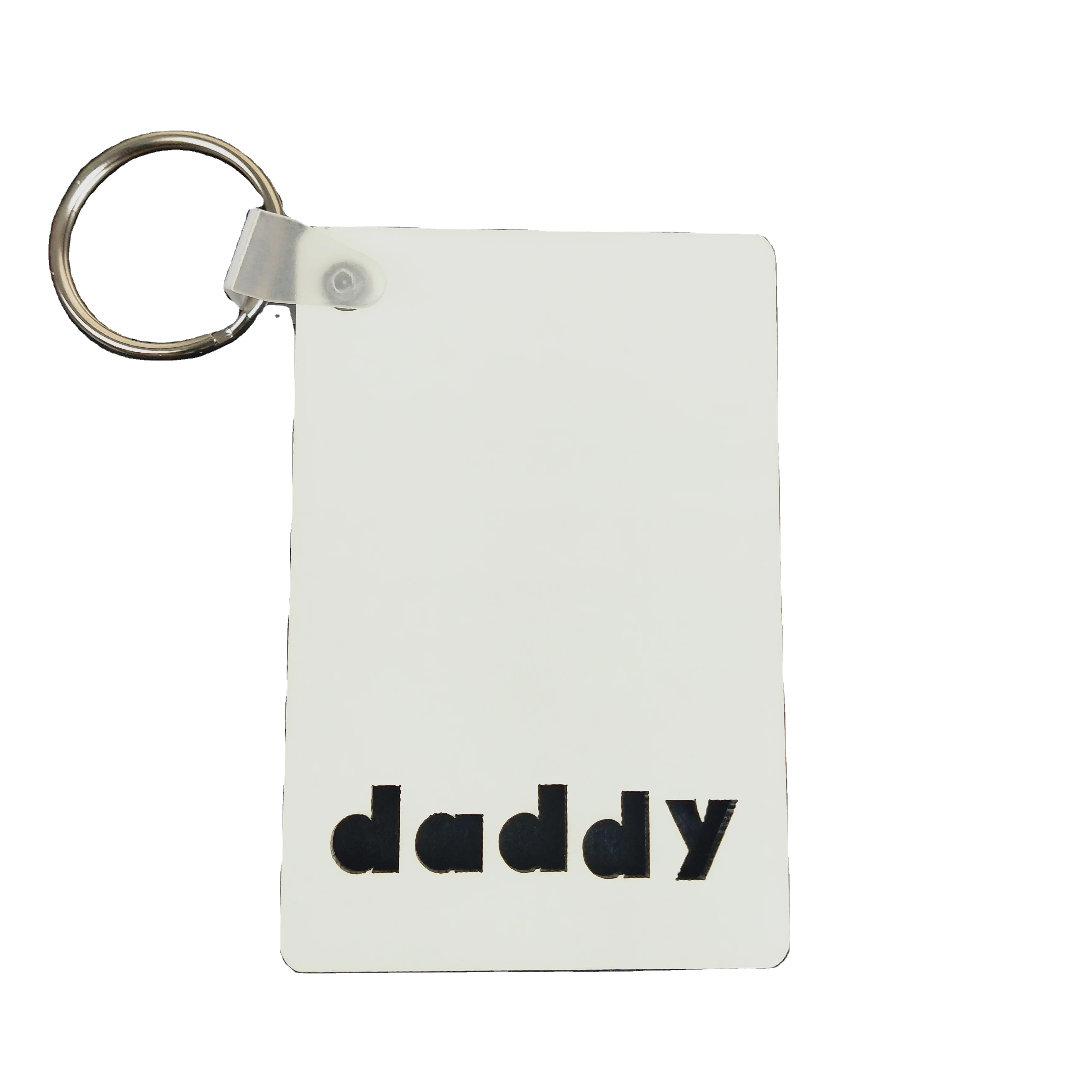 2 Personalised Wooden Key Ring MDF Keychain Novelty Gift Name Keyring Present 