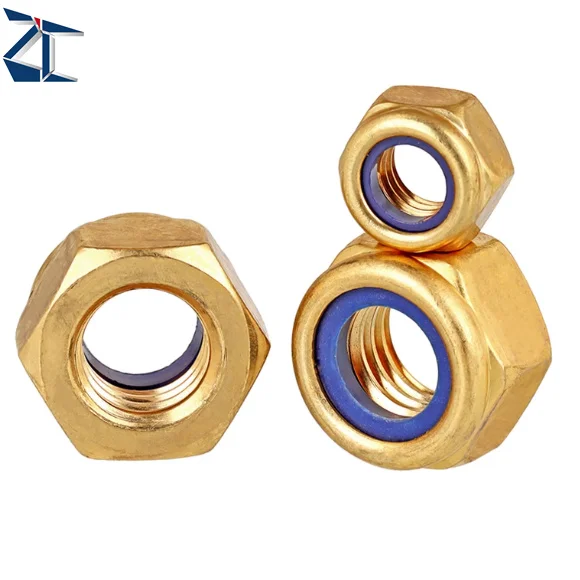 product fully stocked brass hexagon nylon lock nut m3 m72 self locking feature for nuts product-61