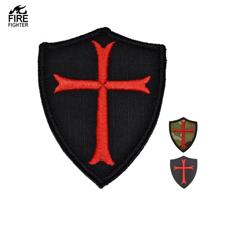 Knights Templar Embroidery Patch Paladin Saint Cross Shield
