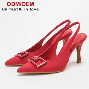 Autumn New Style Designer Luxury Shoes Women Pointed Toe Fashion Ladies Sandals Elegant Dress Shoes Women comfort Breathable