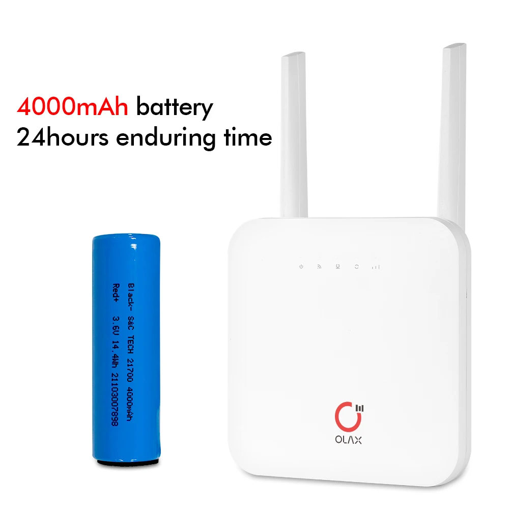 OLAX AX6 PRO Strong Power 4000mAh Battery Outdoor Cpe Unlocked 4G Lte Mobile Hotsport Wifi Router With Sim Card