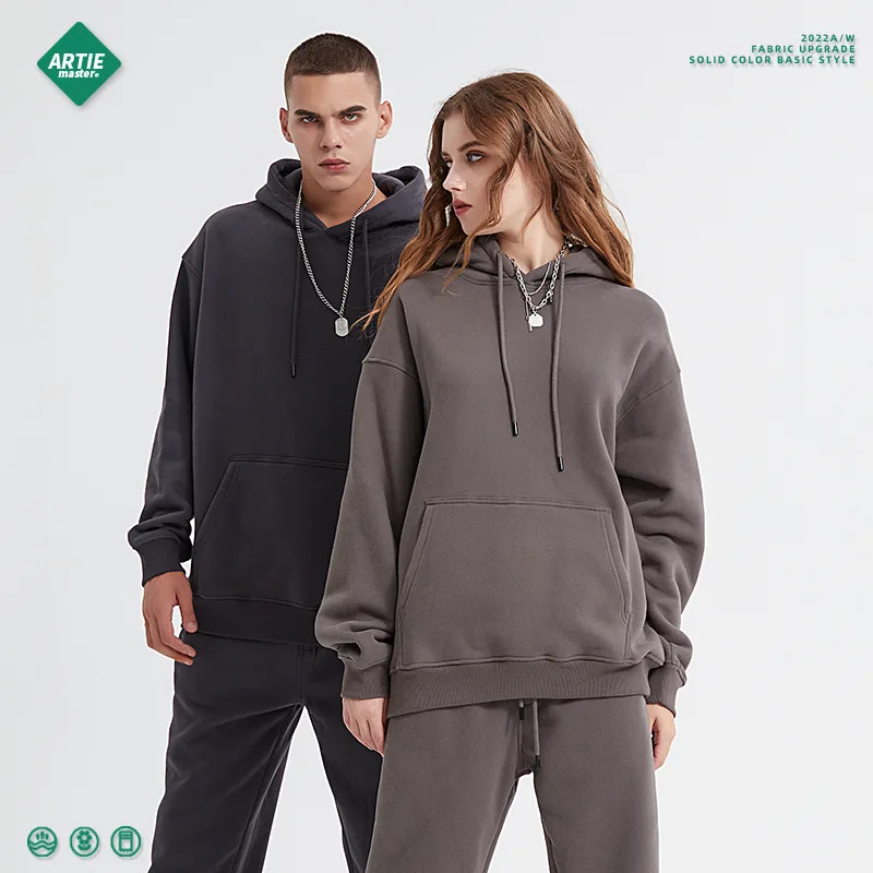 2023 Fall Winter Couple Solid Color Artiemaster Hooded Sweatshirts Custom Polar Fleece Pullover Heavyweight 360G Classic Hoodies
