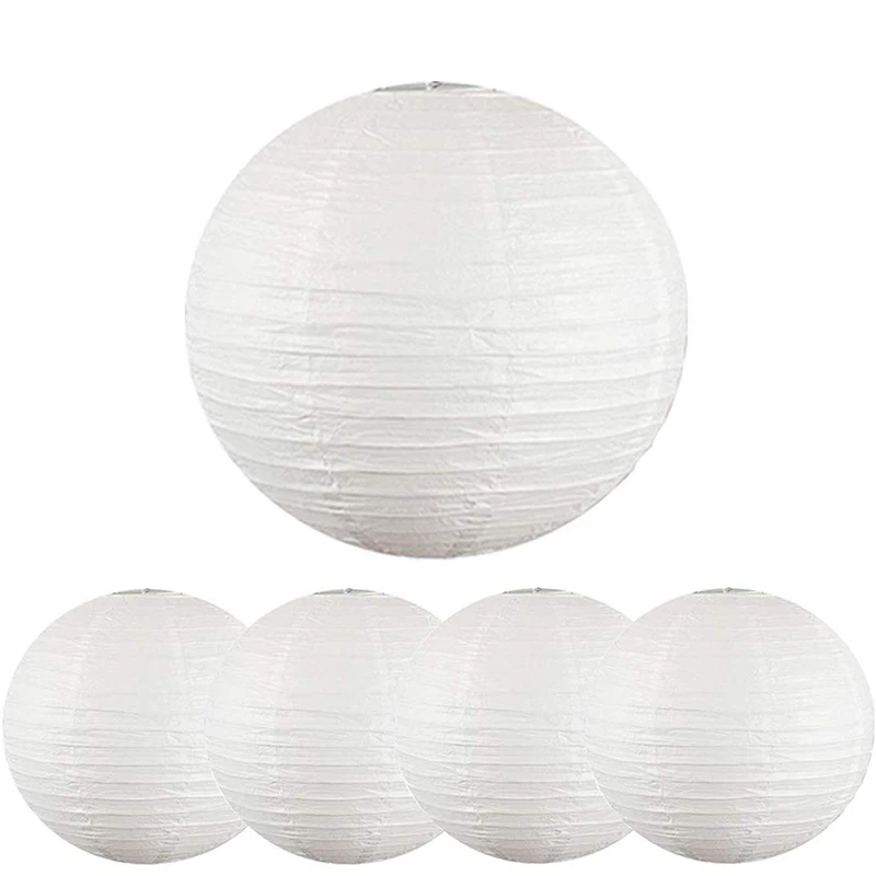 10X White 10" Paper Chinese Lantern Lamp Shade Wedding Party Decoration Supplies 