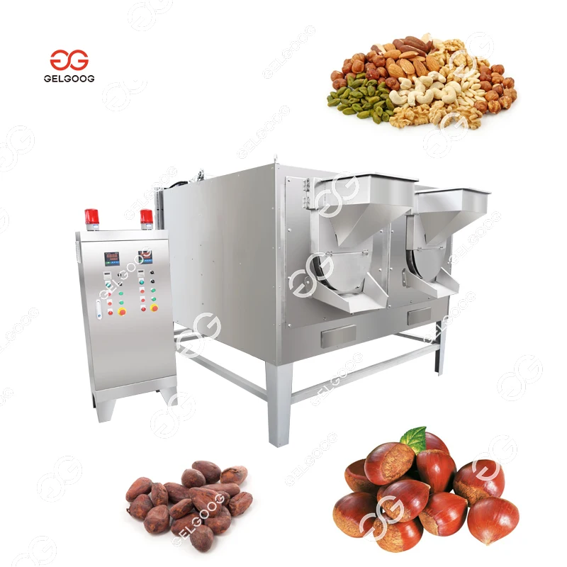 Gelgoog Automatic Peanut Almond Chest Nut Hazelnut Groundnut Cashew Nut Roasting Machine Drum Drying Machine