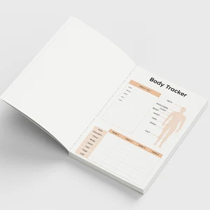 A5 Custom Hardcover Notebooks Fitness Workout Planner Journal Record Exercise Book for Men and Women