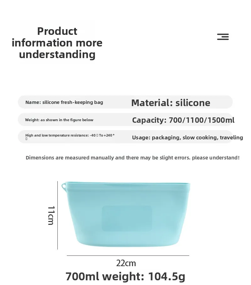 Portable Food-Grade Silicone Bags Microwaveable & for Fresh-Keeping Sorting & Travel Packaging Storage factory