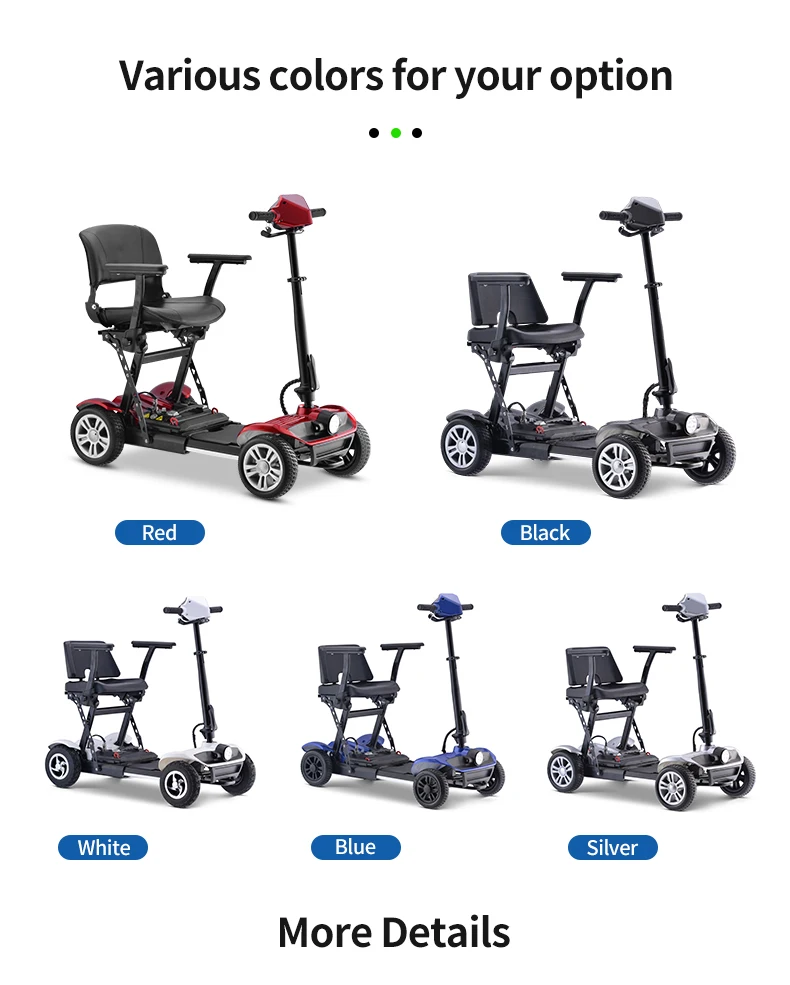 250w Powerful All Terrain Electric Mobility Scooter Lithium Battery