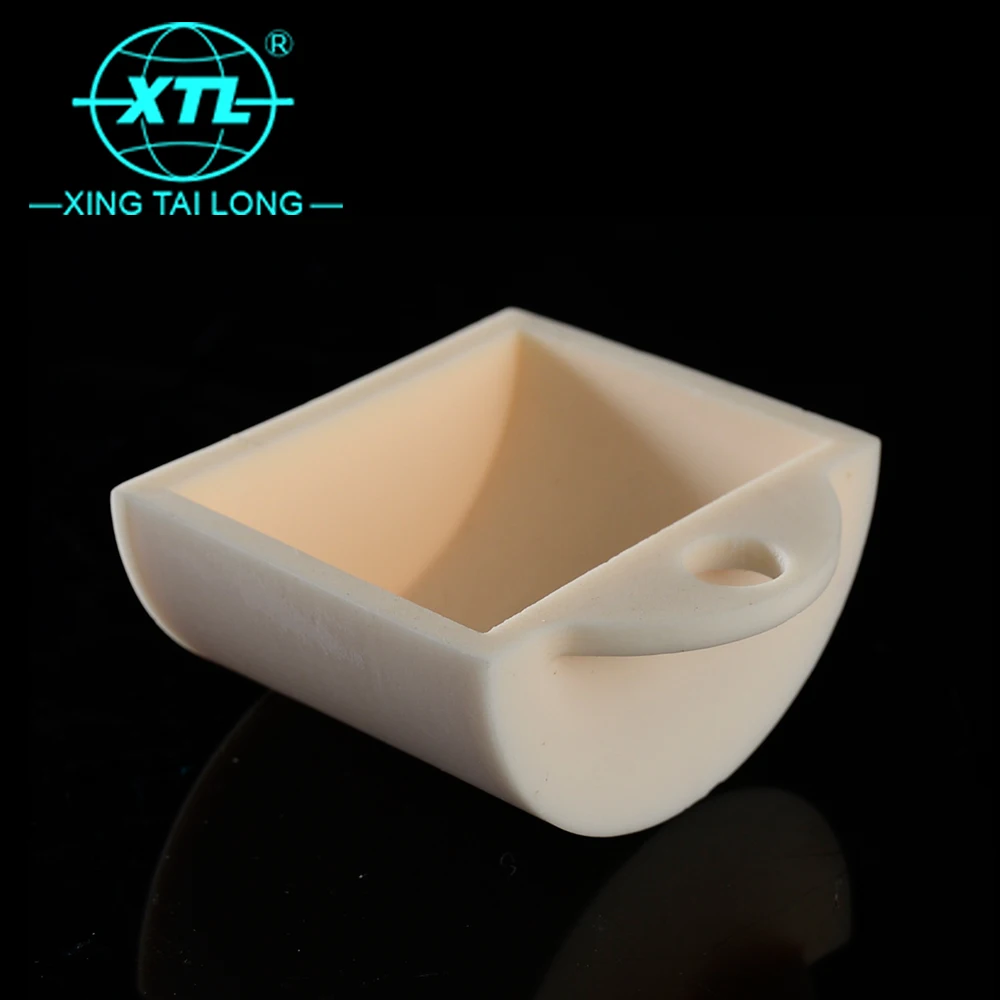SINTYRON High Temperature Resistant High Purity square Al2o3 Alumina Ceramic Evaporating Combustion Boat Crucible for Lab Use