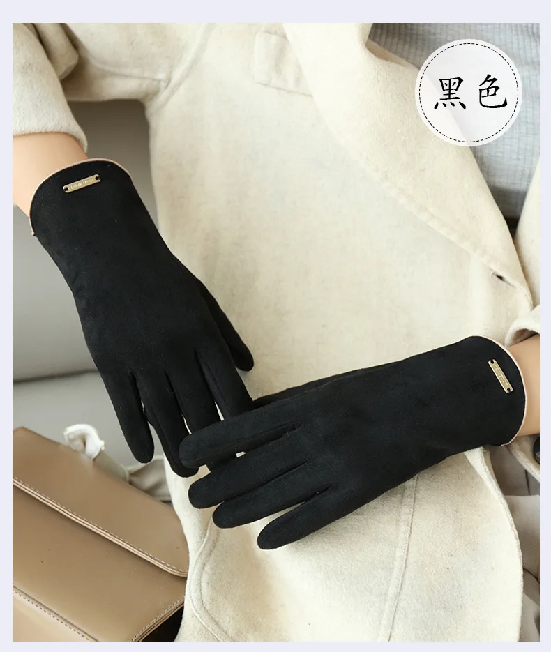 TOPKO High Quality Wind-proof Ladies Winter Warm Gloves Outdoor Driving Velvet Women Full Finger Female Thicken Gloves