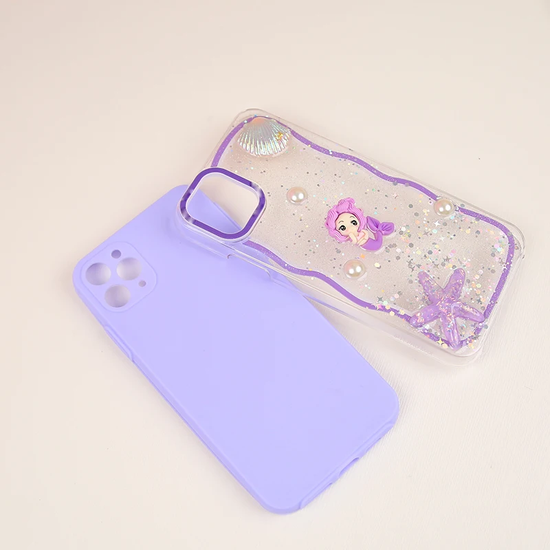 Luxury Forros Para Celular Glitter Phone case for iphone 11 12 13 14 15 Protector Cover PC + Silicone Fundas Carcasas De Celular