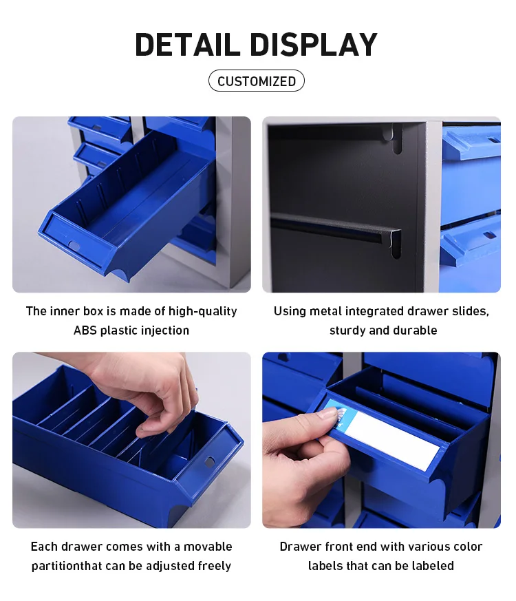 Repair Set Index Card Modern Workshop Steel Metal Mechanic Chest Garage Storage Tool Plastic Drawer Filing Spare Parts Cabinet