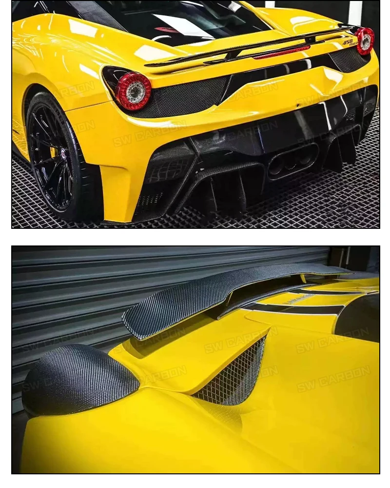 Carbon Fibre N Style Rear Spoiler for Ferrari 458 Speciale Rear Spoiler ...