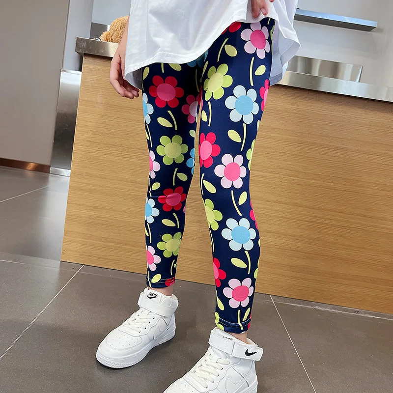 Patachou - Girls Yellow Floral Cotton Leggings | Childrensalon Outlet
