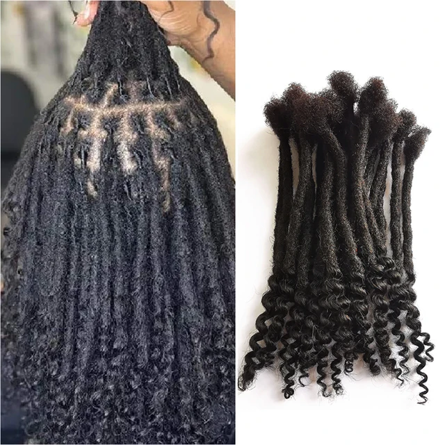KAMA Curly Dreadlock 100% Natural Human Hair Loc Extensions with Curly Ends for Wholesale Can Be Dyed and Bleached