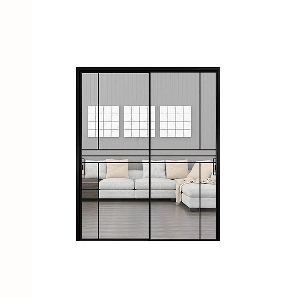 Modern Sliding Door Aluminum Door Frame System Living Room Kitchen Partition with Wholesale Price Glass Kitchen Door