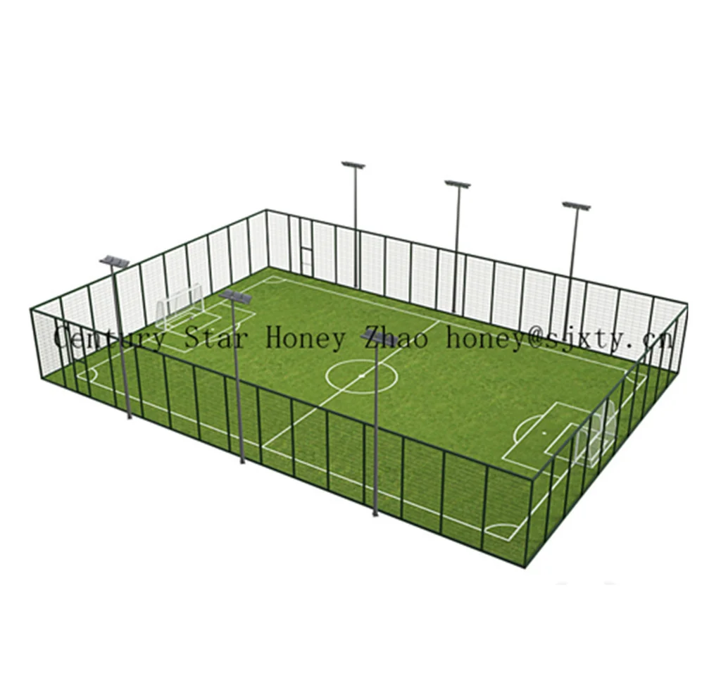 Artificial Grass for Football Soccer Field Outdoor Play Carpet Natural Synthetic Turf and Fence for Football Field Futsal Court