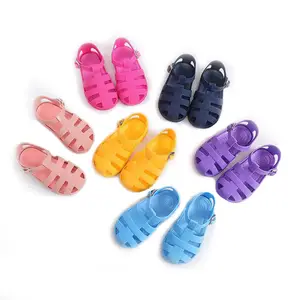 Babyhappy Wholesale Cute Beach Children Colorful Summer Kids PVC Barefoot Sandals Non-slip Safe Baby Jelly Sandals Shoes