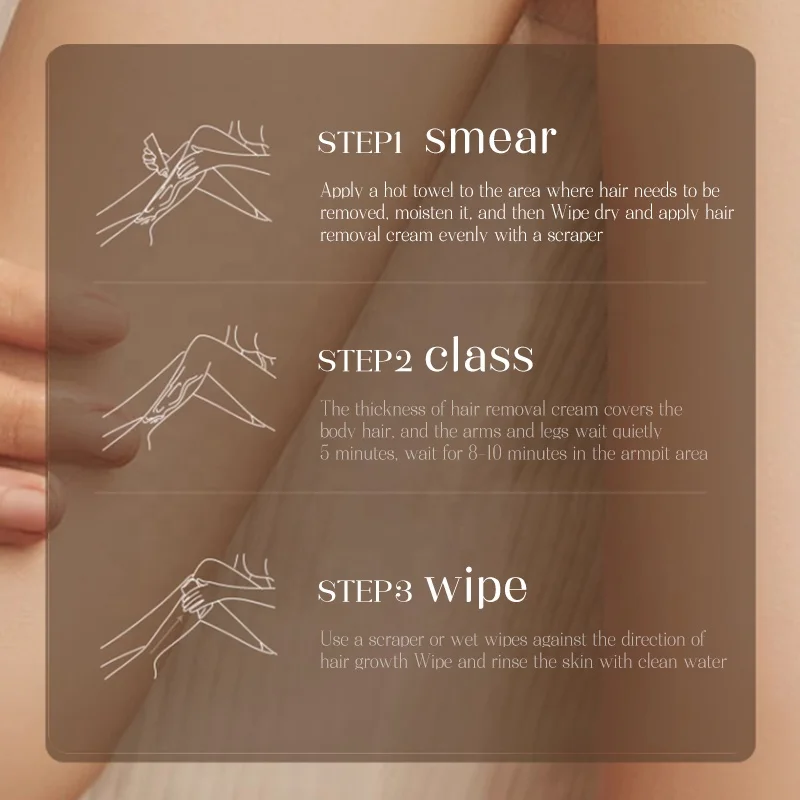 Private Label 100g Hair Removal Cream for Women Mild & Non-Irritating Deep Clean Hair Removal Cream Chemical Ingredient