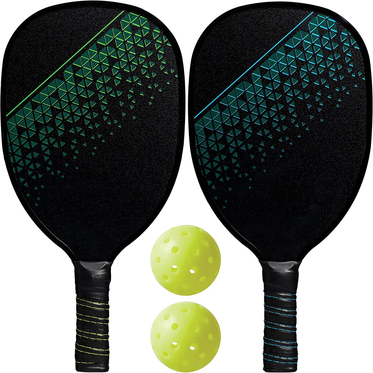 Pick Racket And Ball Set - 7-layer Wooden Pick Racket+pickleball ...