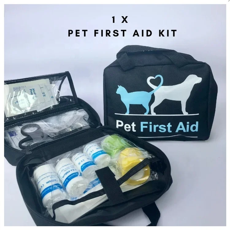 Customized OEM&ODM Dog Emergency First Aid Bag Medical Pet First Aid Kit for Home Travel Outdoor Hiking Camping