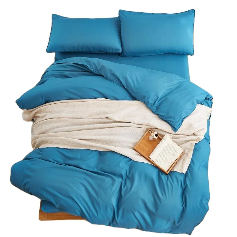 Solid Microfiber 2100 Thread Count 3pcs Single Double Queen Bed Linen Bed Sheet Wholesale