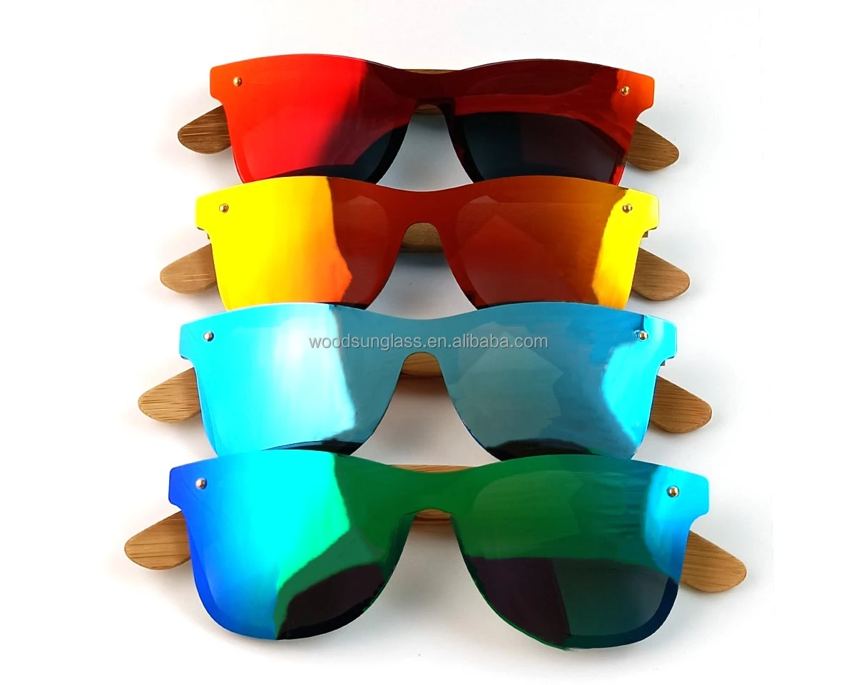Custom Logo Bamboo Arms Sunglasses Black Frame Mirror Lenses - Buy  Promotional Products UK | Branded Merchandise | Corporate Gifts |  Promotional Items