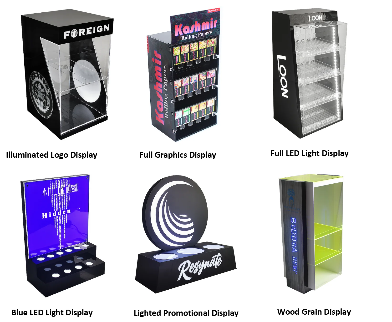 4 Layers Perspex Countertop Hookah Pen Devices Display Racks Custom Large Acrylic Cigarette