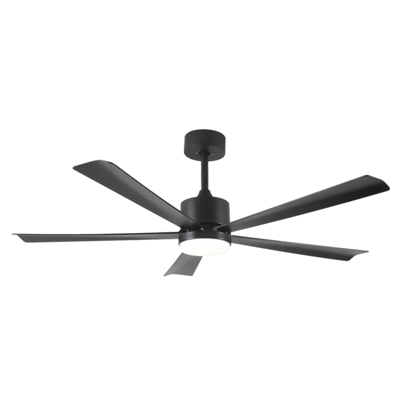 Groothandel Keukenventilator met Omkeerbare BLDC-motor en Verlichting Buiten Binnenventilator met Afstandbediening 5 * ABS-ventilator voor Patio Woonkamer Garage