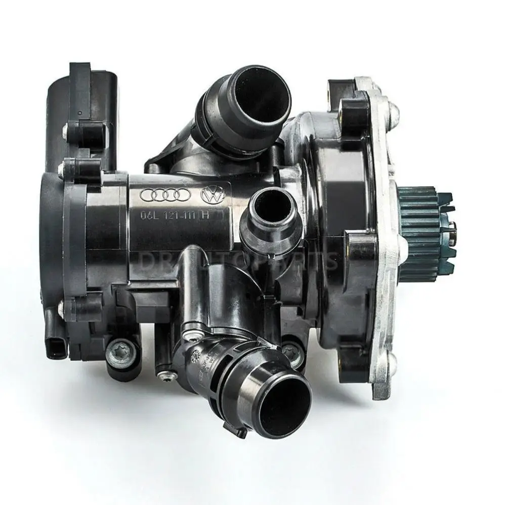 イスリフト Vwゴルフパッサットティグアン 06l1211h 06l121012a用の新しい電子ウォーターポンプサーモスタットハウジング