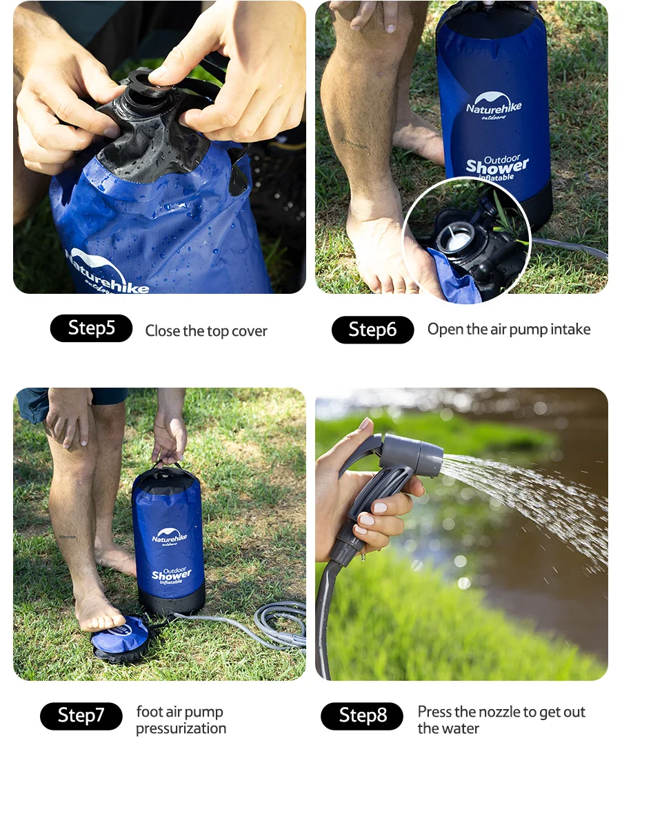 Naturehike Camping Shower Footpress Multifunction Outdoor Portable
