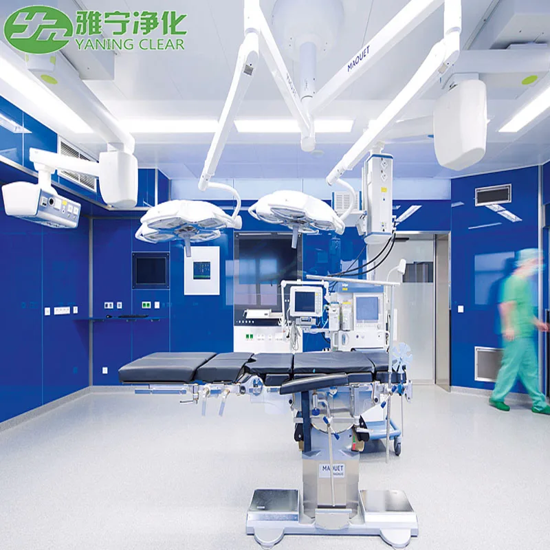 Hôpital ou portes salle d'opération modulaire hermétique coulissante automatique 8
