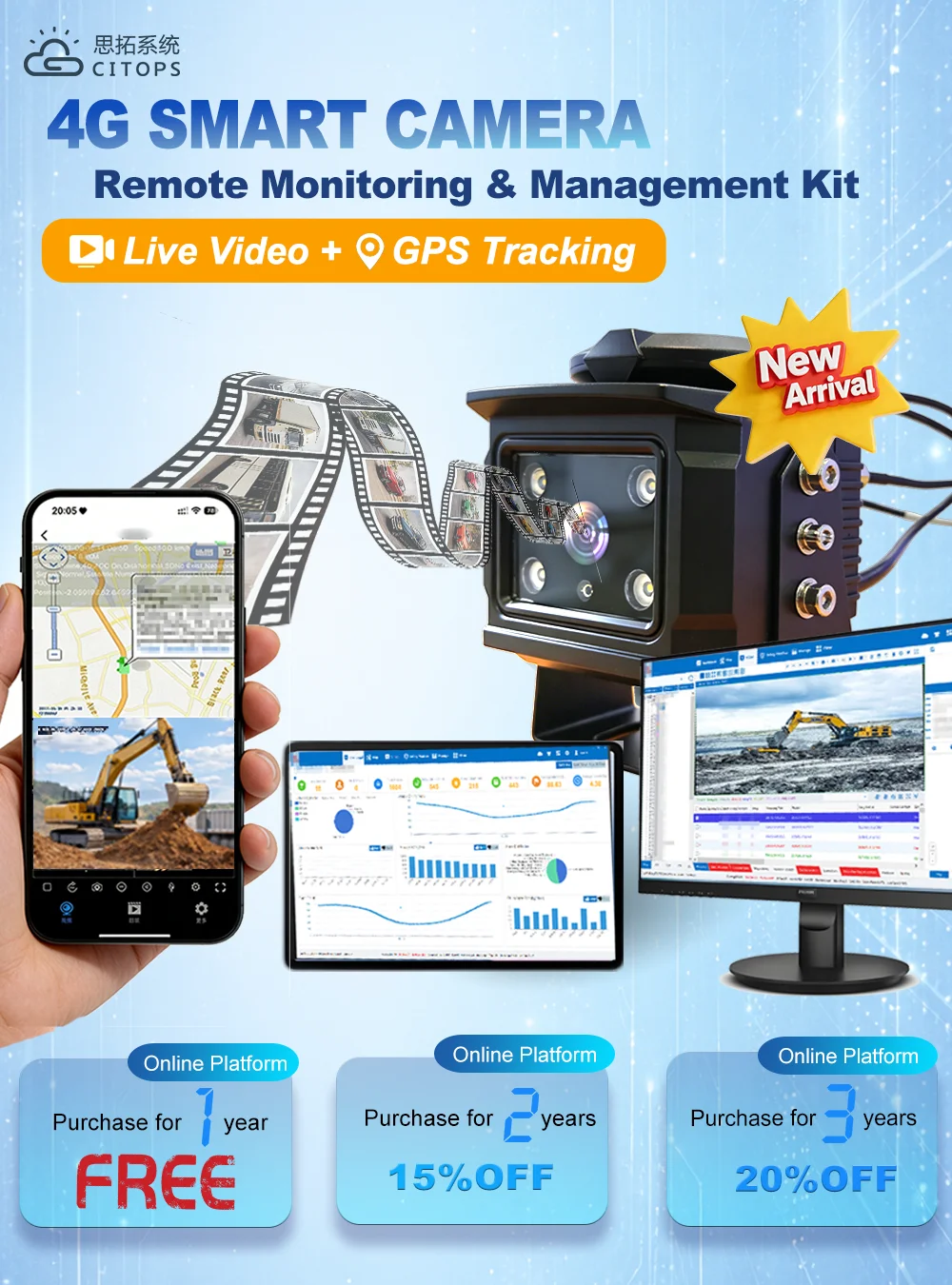 product 4g vehicle camera gps tracking mobile dvr dash camera real time video remote monitoring truck delivery fleet camera system-0