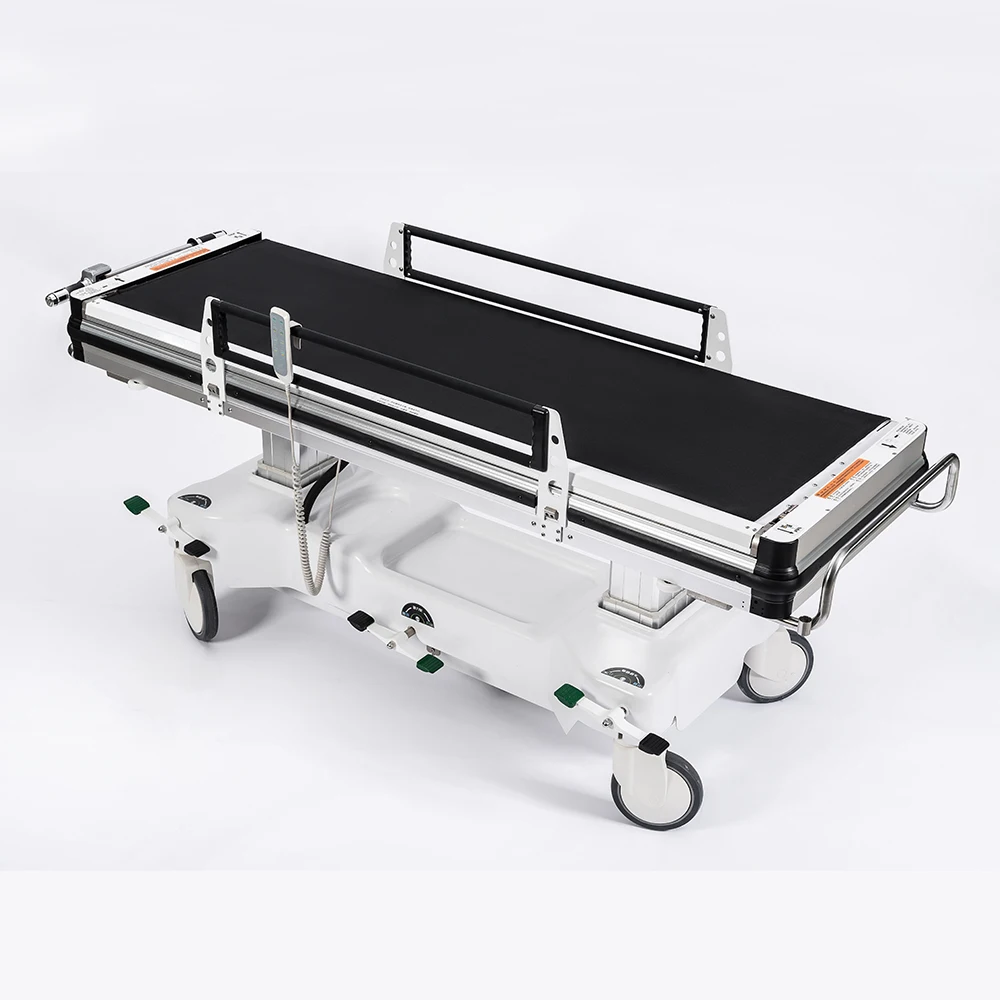 Medical CE adjustable electric hospital bed with parallel rotating board for ICU patient transfer with least pain and labor