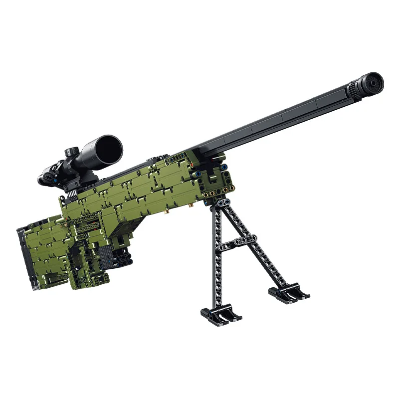 Building Blocks AWM Sniper Rifle Building Block Gun with Bullets Assemble Jigsaw Puzzle Pieces Toy Boy Gift