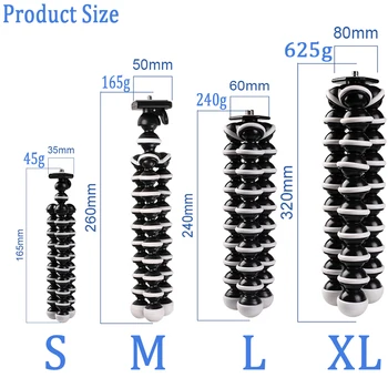 Hot Sale S/M/L/XL Size Mobile Flexible Octopus Tripod for Digital Camera Mobile Phone detail image