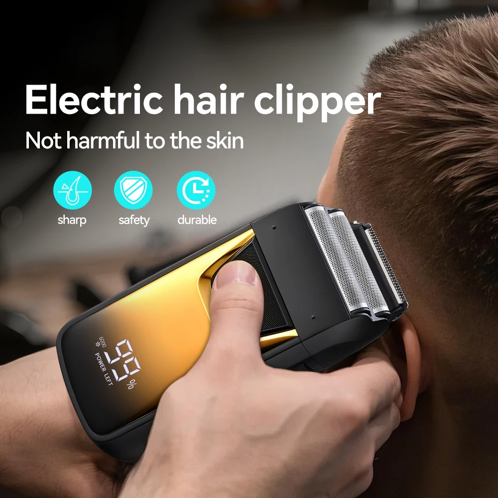 Intelligent Digital Shaving Reciprocating Electric Shaver High-Power USB Source for Personal Bald Heads Beards for RV Hotel Use factory