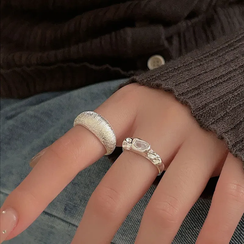 925 Sterling Silver Elephant Ring - Open Design Band With CZ Stones, Good Luck Charm