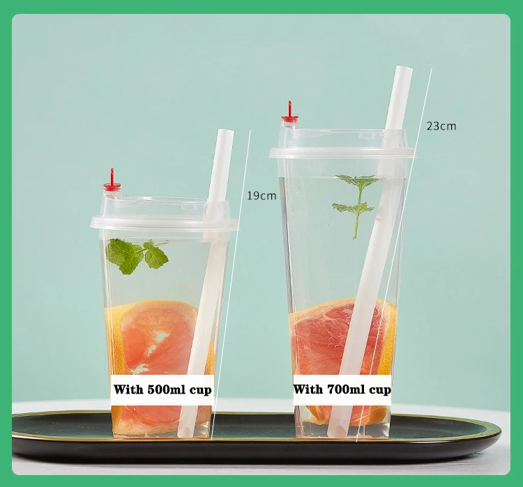 Disposable straws Boba milk tea thick straws individually packaged color plastic large straws supplier