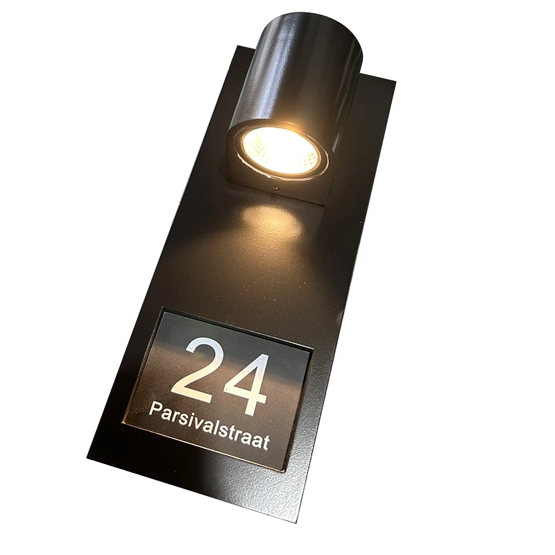 EZD Custom LED Light Wall Mounting House Room Number Door Name Plate Hotel Sign