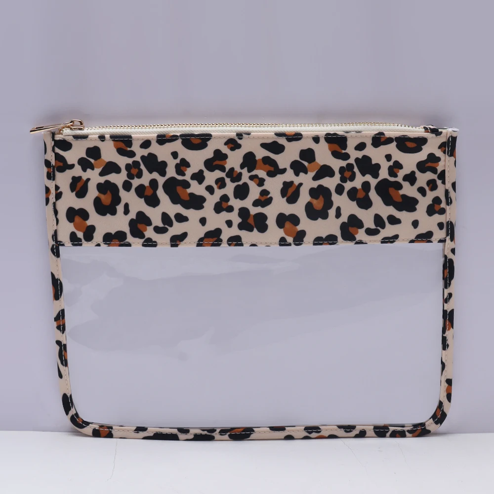 Source Wholesale Custom Printed Leopard Clear Toiletry Bag