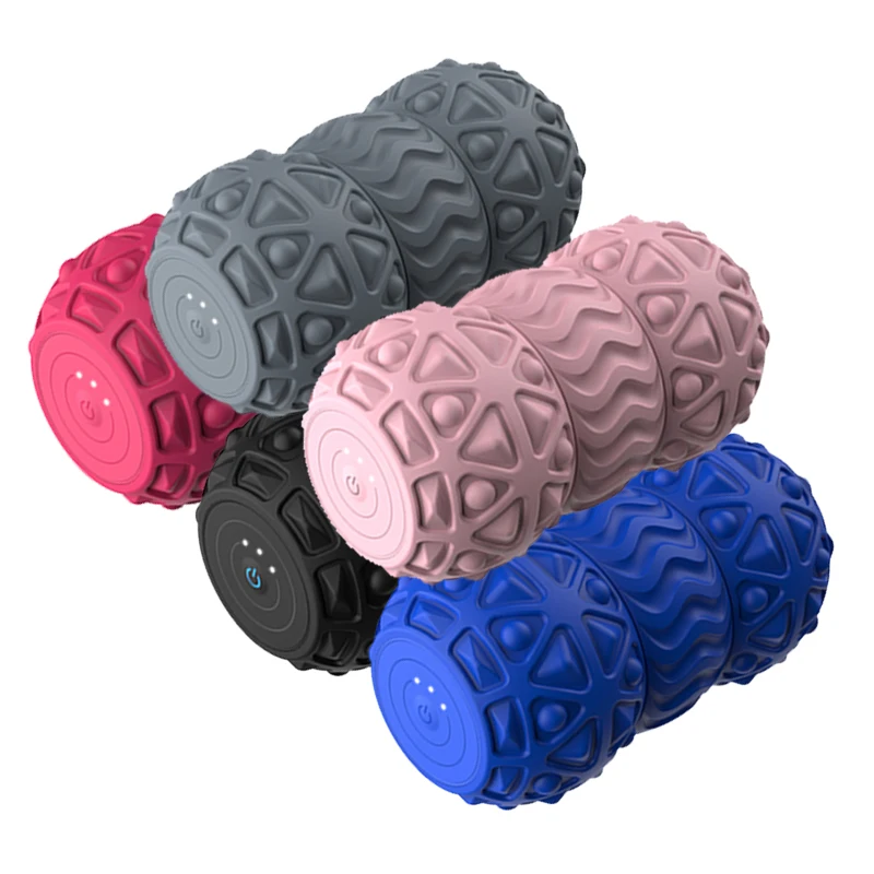 Portable Electric Fascia Ball Foam Roller Peanut Massage Ball Vibrating Foot Full Body Massage Vibration Roller