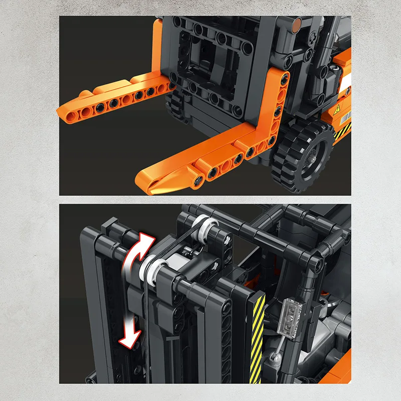 22002 Remote Control Forklift Birthday Gift Boy Children Learning Toy  RC Car Truck Brick Kid Building Block