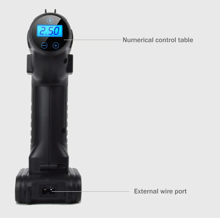 Cordless Digital Display Car Air Compressor Wireless Handheld Portable Tire Inflator with LED Light