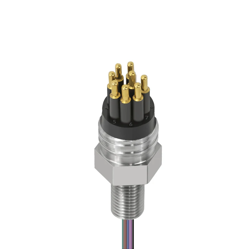 Micro Circular Series 8 Pin Stainless Steel Bulkhead Marine Underwater ConnectorMale Waterproof Pluggable Connectors Subsea