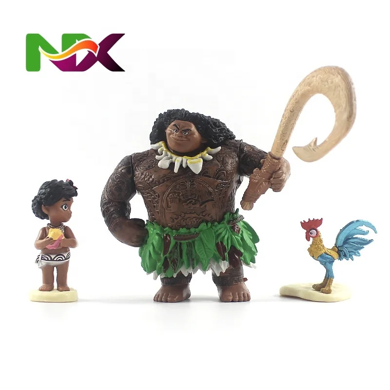6 PCS/Set Moana Figure Birthday Gift Room Cake Decoration Doll Toys